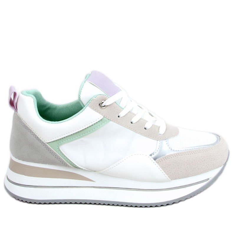 Bahar Grey wedge sneakers beige violett silver- grå mångfärgad
