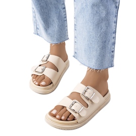 Grayson beige tofflor för kvinnor