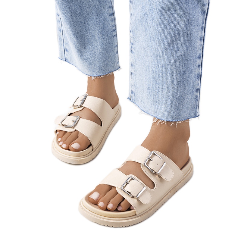 Grayson beige tofflor för kvinnor