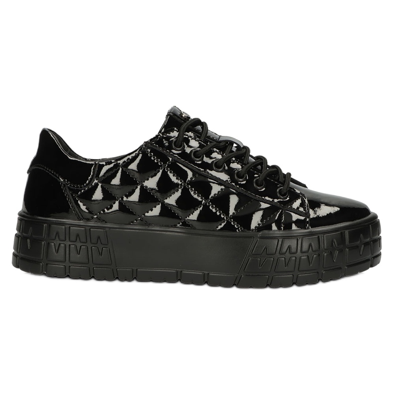 Filippo Quiltade Snygga Läder Sneakers DP3932 / 22 BK svart