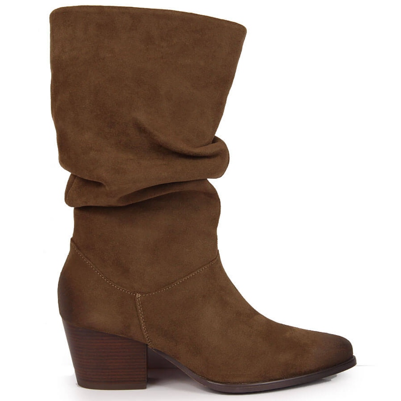 Korta skrynkliga stövlar för kvinnor Vinceza brun
