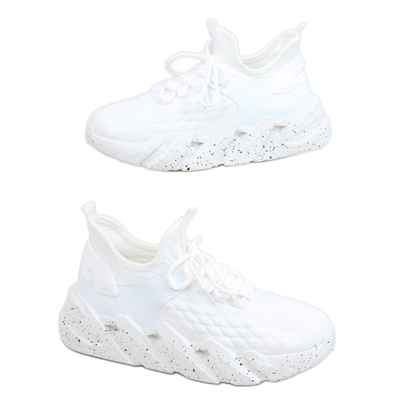 Indu White sock sportskor vit