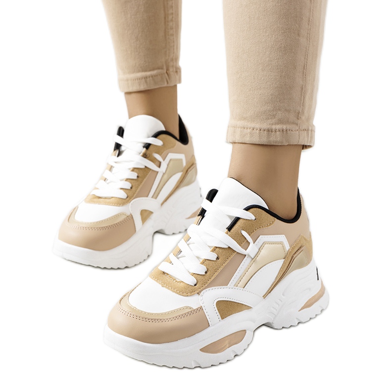 Beige sneakers för dam från Eshelby vit