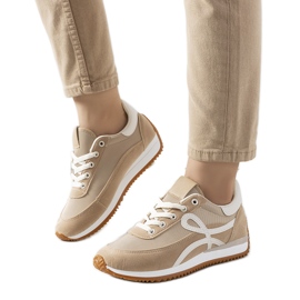 Lesina bruna sneakers för kvinnor beige