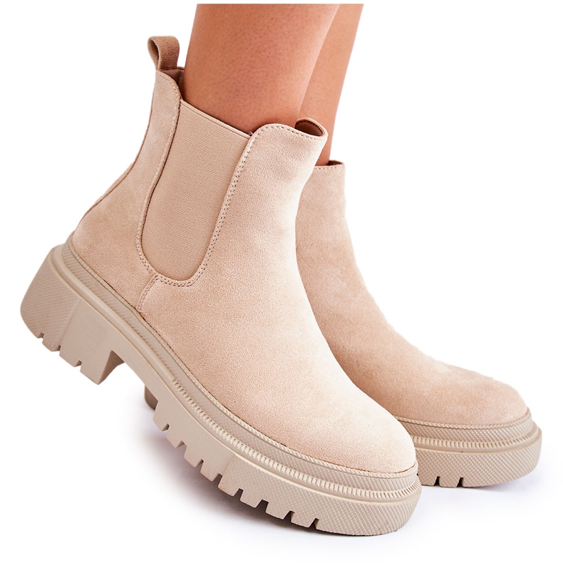 PS1 Lorea Beige Mocka Slip-On Boots
