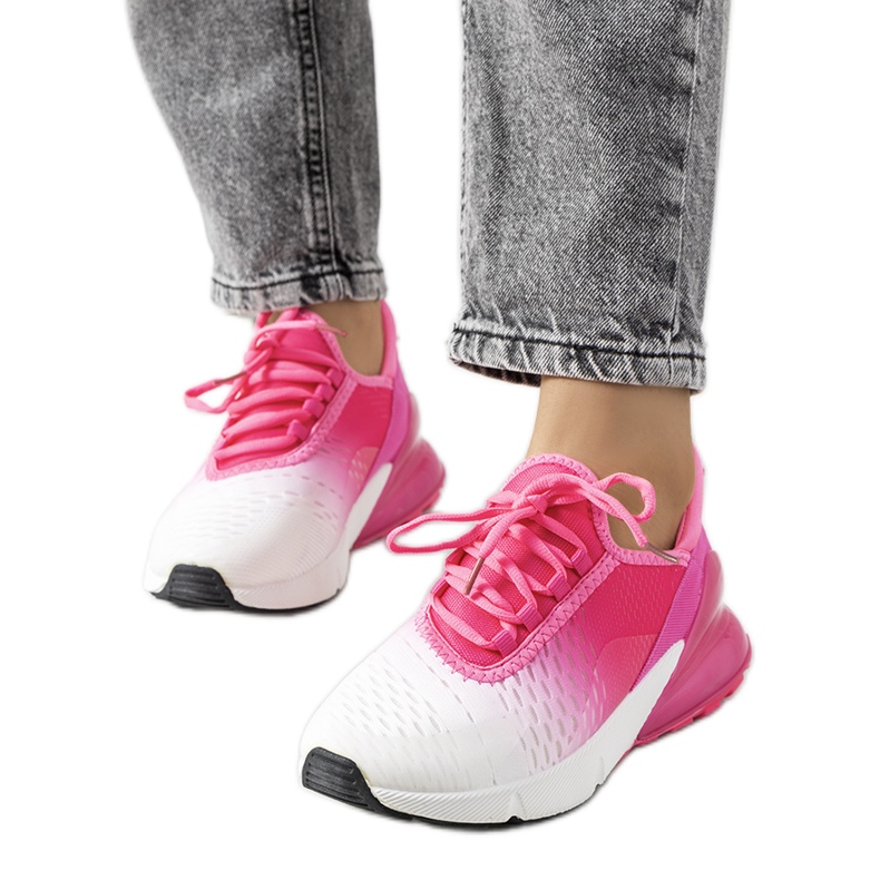 Rosa Glaner sport sneakers vit