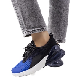 Glaner marinblå sportsneakers svart