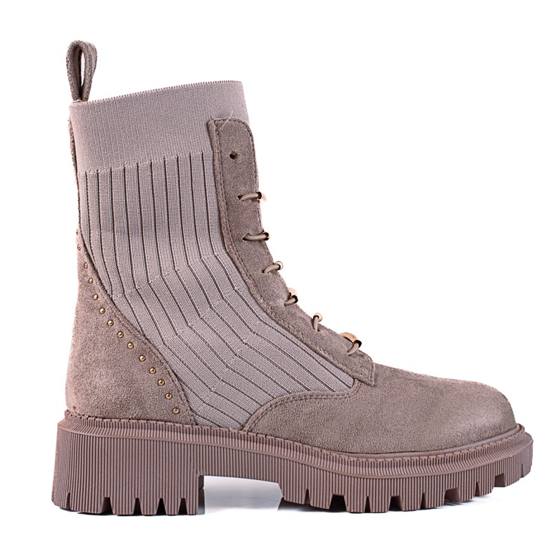 SHELOVET Brun mocka knutna arbetare beige