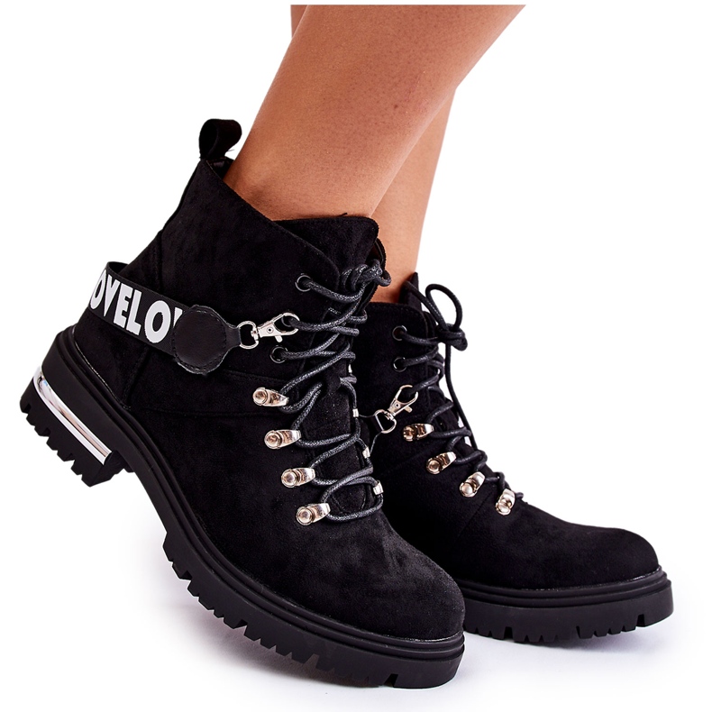 PS1 Varma mockastövlar med bälte Svart Aurelio