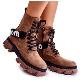 PS1 Höga stövlar i mocka med brun Danity-värmning