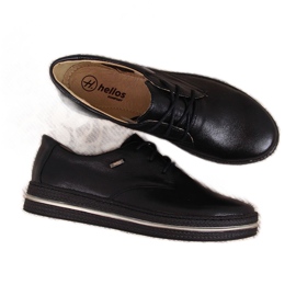 Damskor i svart läder Helios 380