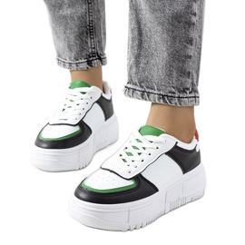 Svarta Mandib sneakers för kvinnor vit