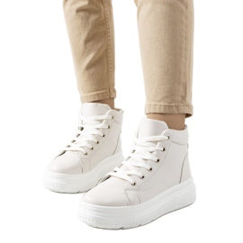 Beige ankelhöga sneakers från Nandew