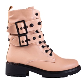 Beige Shelovet damväskor med svarta accessoarer