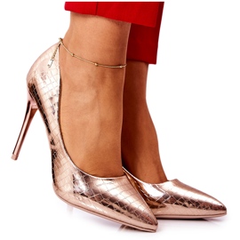 WS1 Snake Pattern Pins Rose Gold Tissoria gyllene