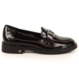 Damsvarta patentlackerade loafers Potocki