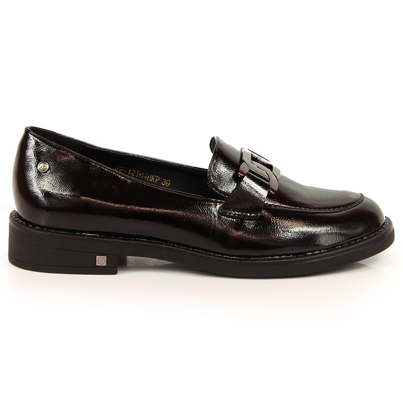 Damsvarta patentlackerade loafers Potocki