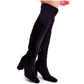 FJ1 Klassiska Kastia-stövlar i svart mocka