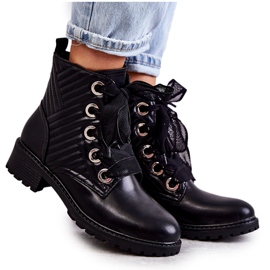 PG1 Svarta Torino Quiltade Stövlar Med Värme