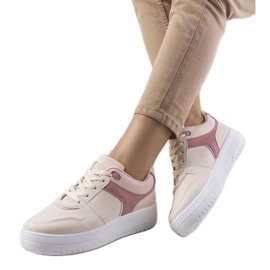 Beige sneakers för dam Lins