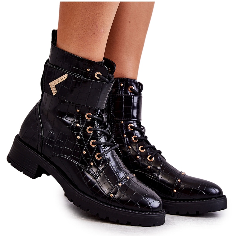 PG1 Varma ormstövlar i ekologisk läder Svart Colira