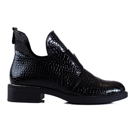 Vinceza-stövlar för kvinnor med platta klackar svart