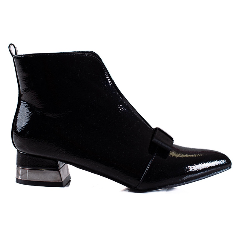 T.Sokolski Eleganta Sokolski svartlackade damstövlar