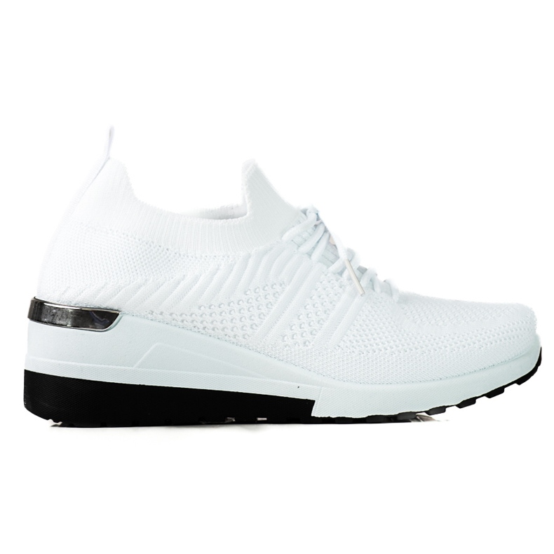 SHELOVET Kvinnors vita sneakers på en kil