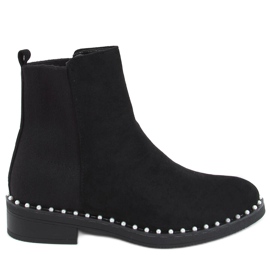 Chelsea boots med Lando Black pärlor svart