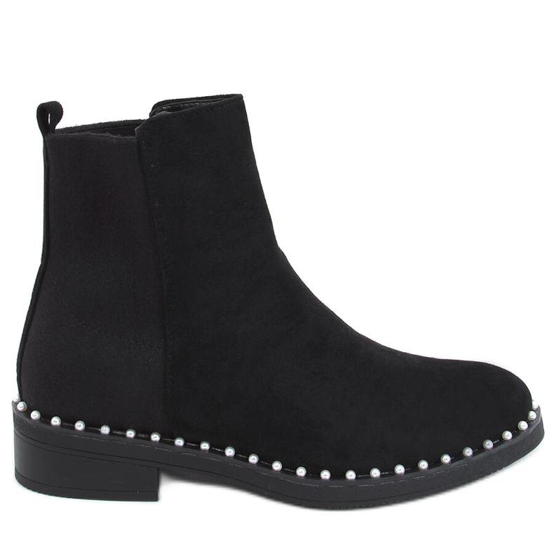 Chelsea boots med Lando Black pärlor svart