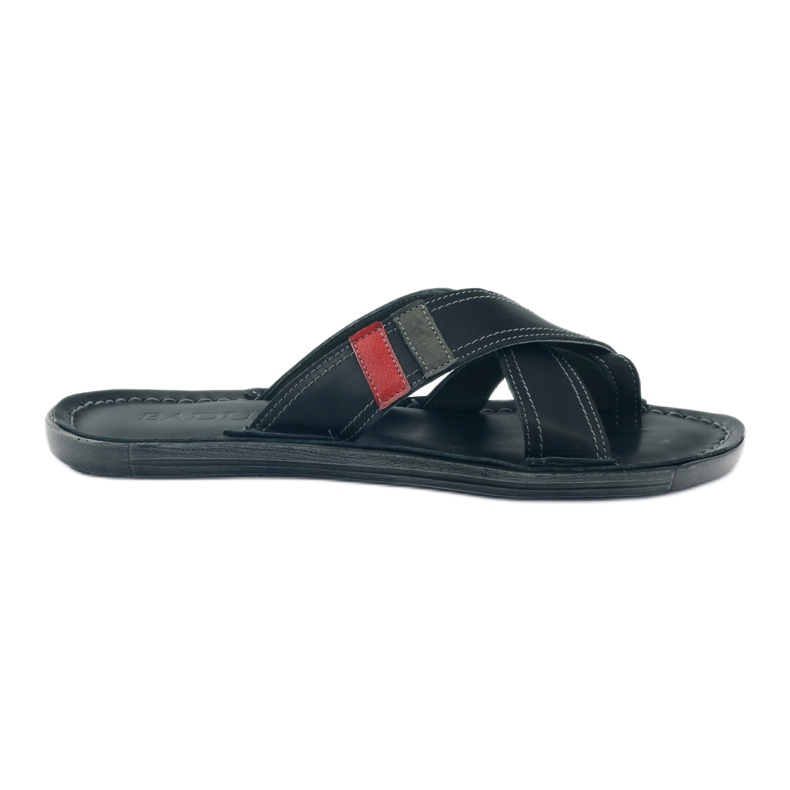 Skinnflipflops för män Badura 2893 svart röd