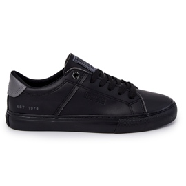 Läder Sneakers för män Big Star JJ174108 Svart