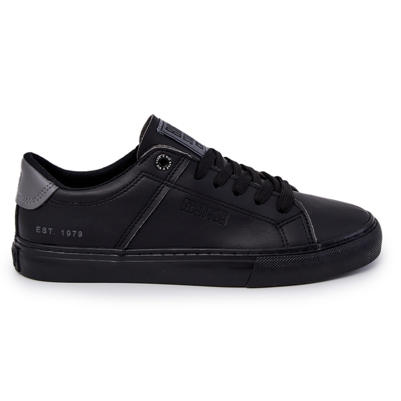 Läder Sneakers för män Big Star JJ174108 Svart