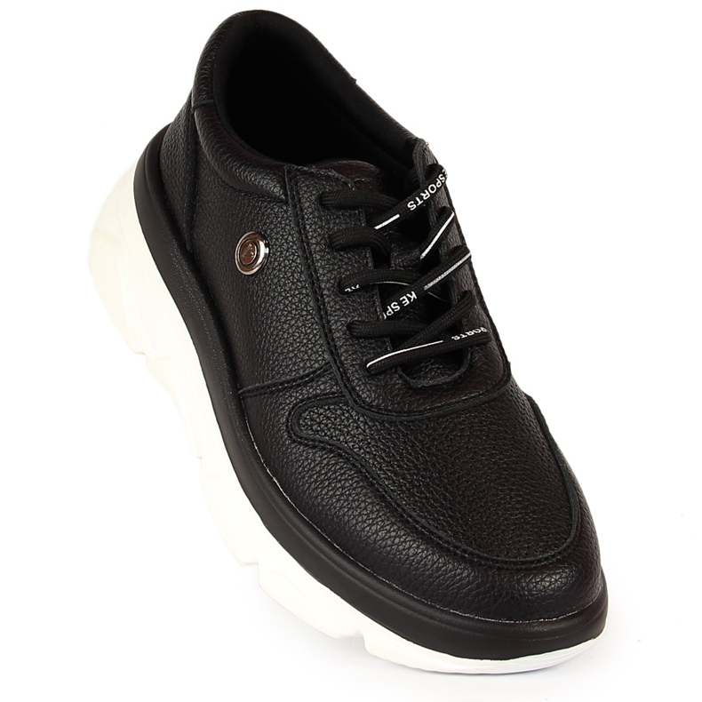 Damsportskor på den svarta Vinceza-plattformen