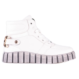 W. Potocki Damsportstövlar Potocki vita på plattformen