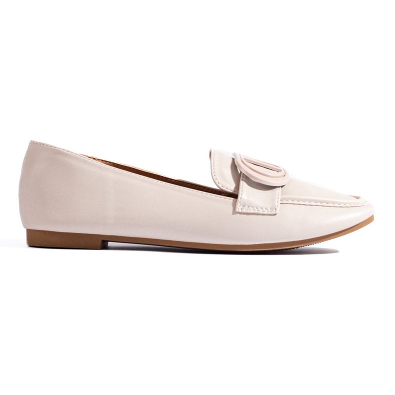 Eleganta Shelovet beige mockasiner för kvinnor
