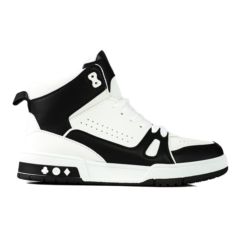 Shelovet sneakers med hög snörning i svart och vitt