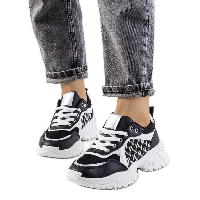 Svarta och vita Florival-sneakers för kvinnor