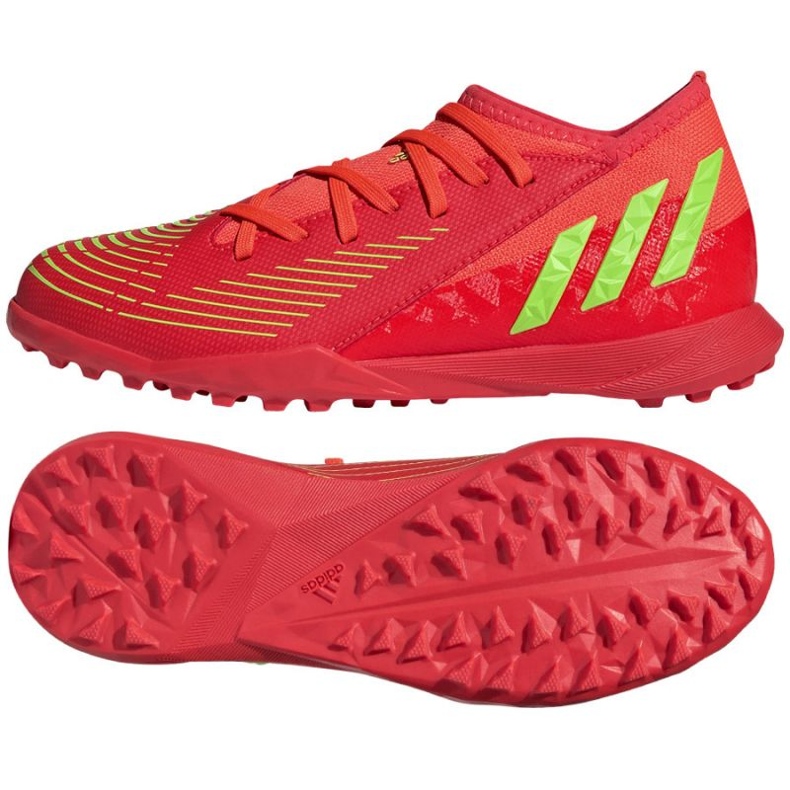 Adidas Predator Edge.3 Tf Jr GV8503 skor röd apelsiner och röda