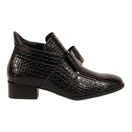 Damstövlar Jodhpur-stövlar med lackad svart Potocki-rosett