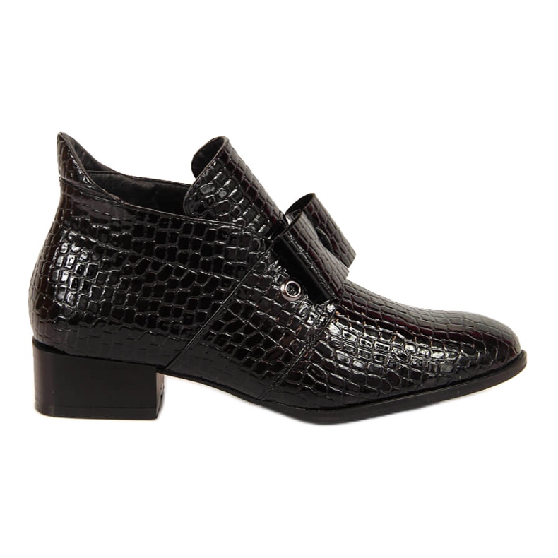 Damstövlar Jodhpur-stövlar med lackad svart Potocki-rosett