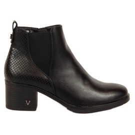 Damstövlar isolerad svart ormskinn Potocki