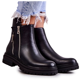 PG1 Skinnstövlar för kvinnor med dragkedja Svart Navarra