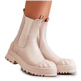 PG1 Klassiska High Workers Beige Bassti Boots