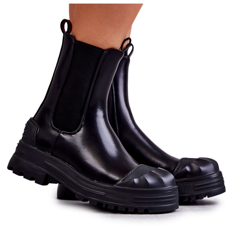 PG1 Klassiska High Workers Black Bassti Boots svart