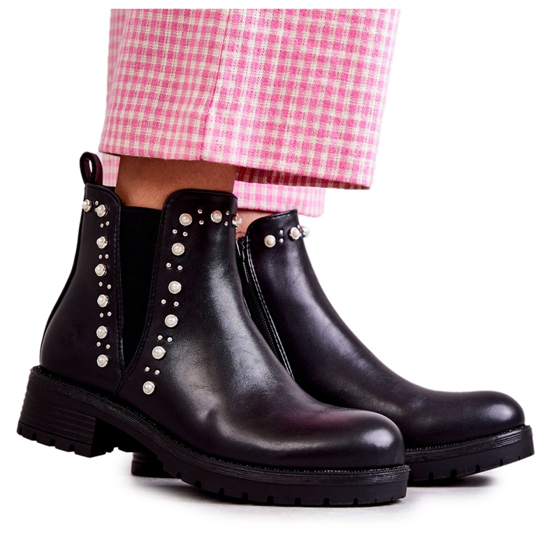 PG1 Läderstövlar Workers Svart Ferra