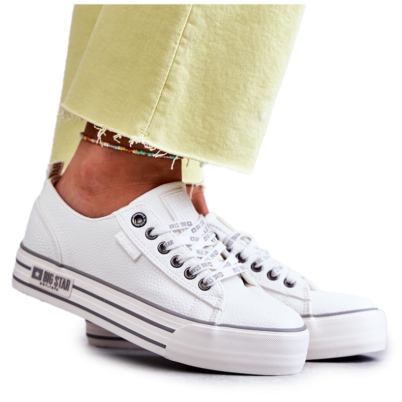 Låga damsneakers Big Star KK274014 Vit