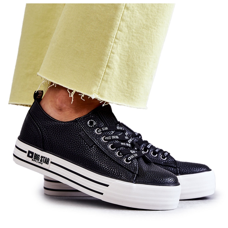 Låga damsneakers Big Star KK274015 Svart