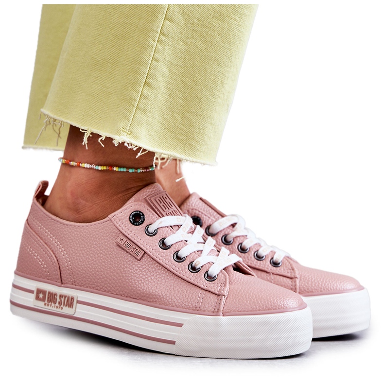 Låga damsneakers Big Star KK274016 Rosa