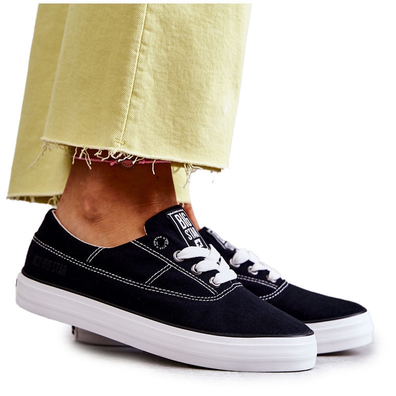 Sneakers i tyg för kvinnor Big Star KK274019 Svart